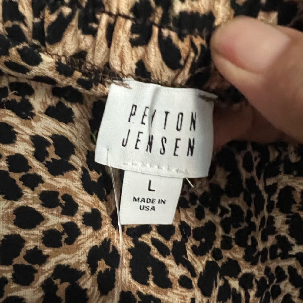 Evereve Peyton Jensen Whitney Pant, animal print, NWT, L - Picture 7 of 11